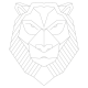 Sticker "Tête de Lion"