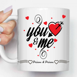Mug "YOU & ME" avec 2 Prénoms