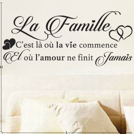 Sticker "La Famille c'est là ou ..."