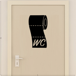Sticker WC Rouleau de Papier Déroulé
