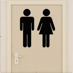 Sticker WC Personnage Homme Femme