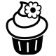 Sticker "Cupcake Spirale Fleur"